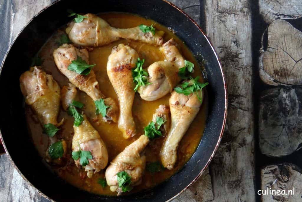 Kip drumsticks in een mosterd honingsaus