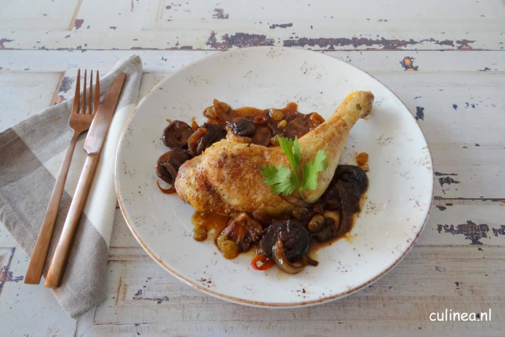 Kippenbouten met shiitake en ketjapsaus