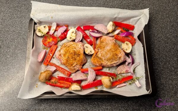 Traybake van kipkarbonades