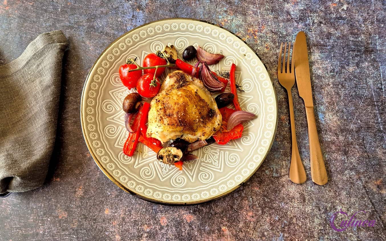 Traybake van kipkarbonades