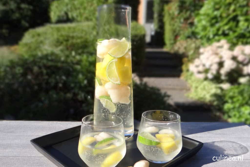 Witte tropische sangria