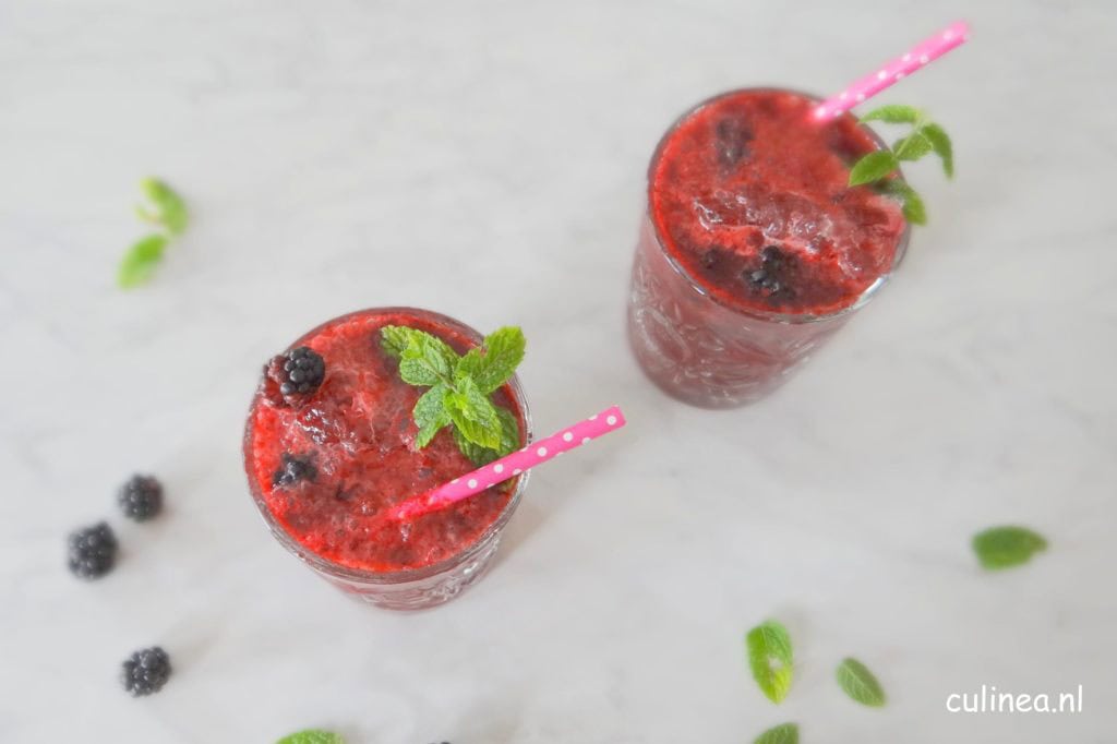 Gin & Tonic met bramen en munt