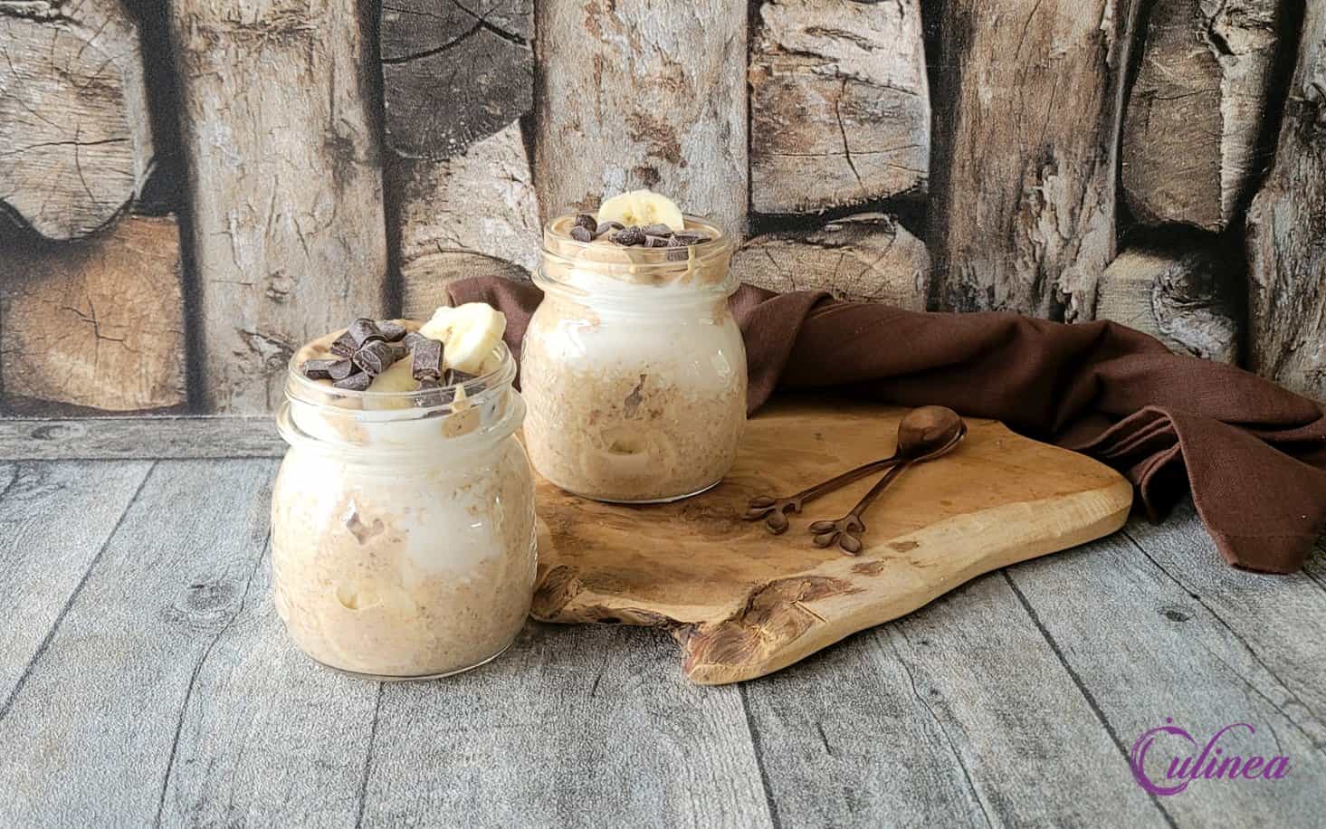 Havermout met banaan en pindakaas