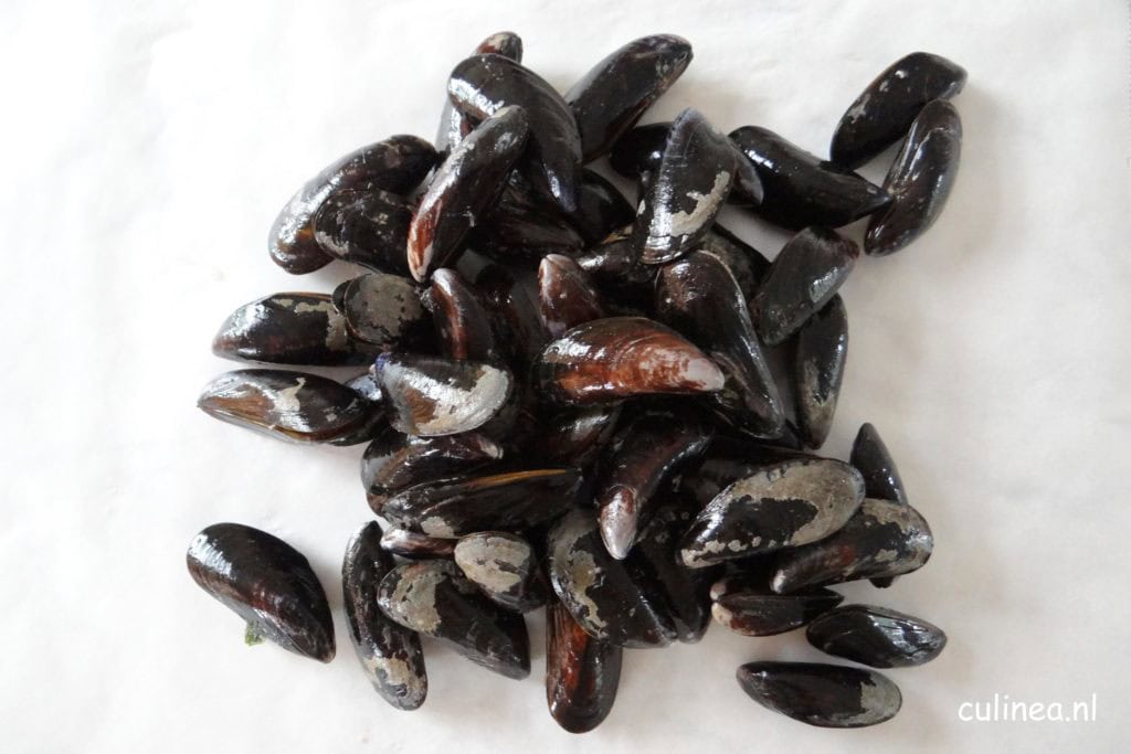 Schoongemaakte mosselen