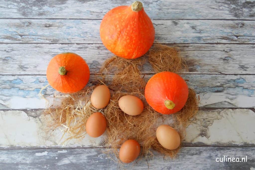 Biologische pompoenen en eieren uit Zeewolde