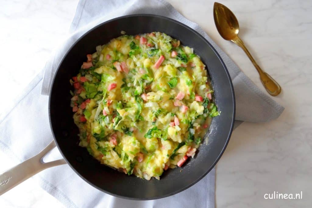 Groenlof stamppot met spekjes