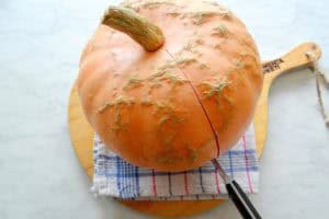 Hoe snijd je een pompoen in stukken of blokjes
