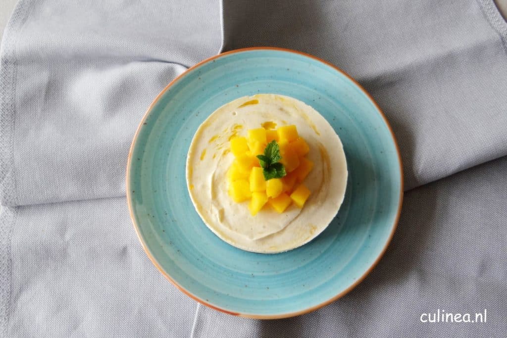 Mango cheesecake taartje