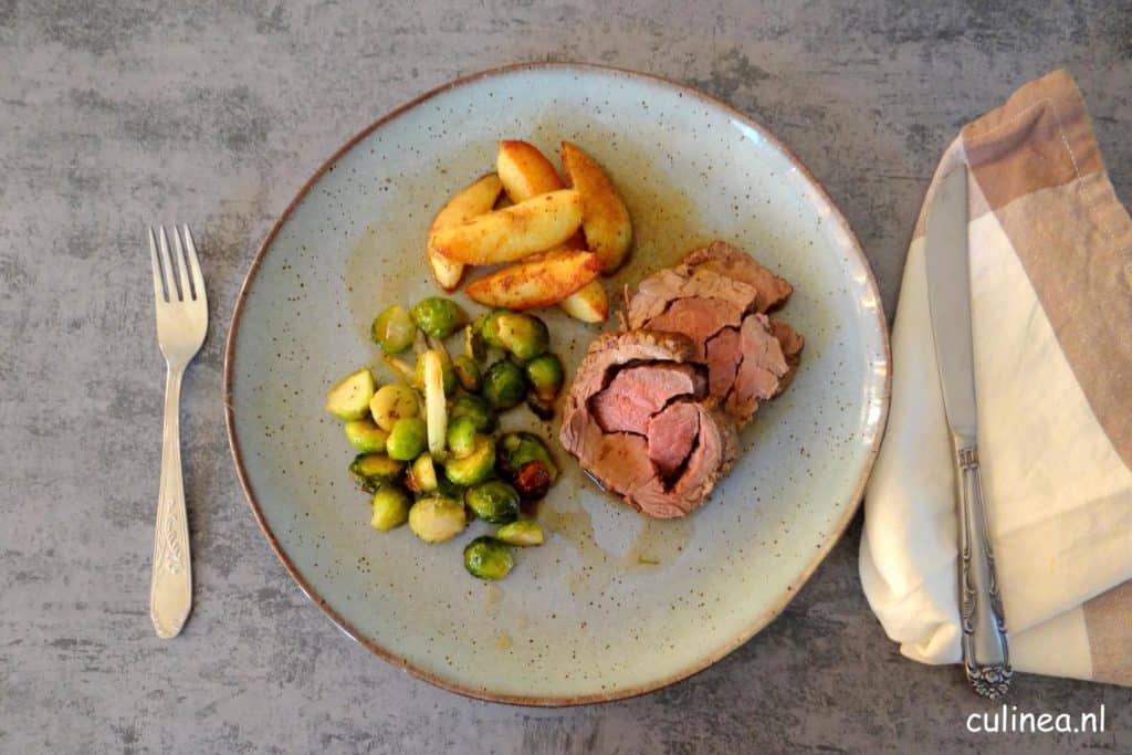 Runderrollade met rozemarijn en knoflook