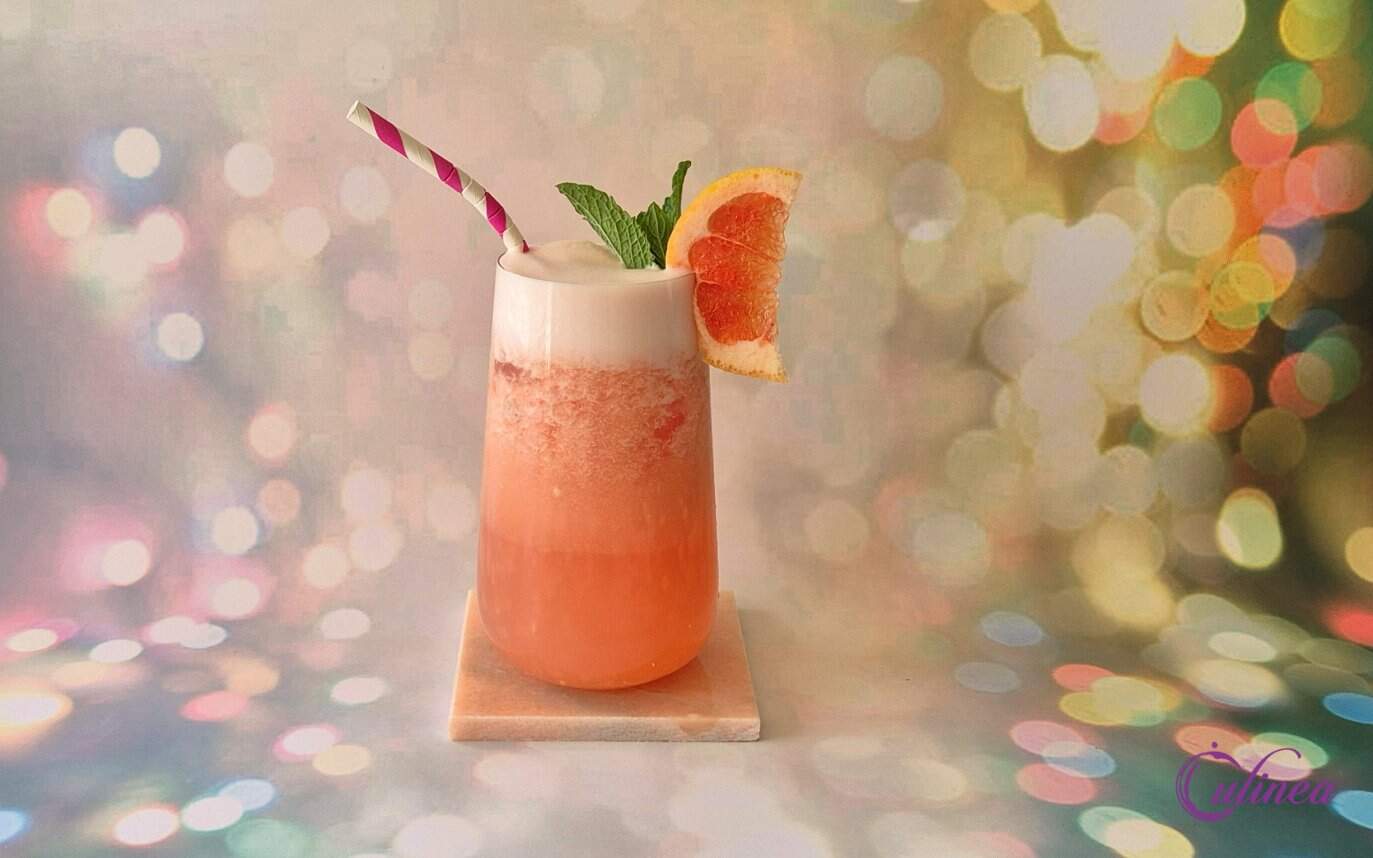 Kaki grapefruit mocktail