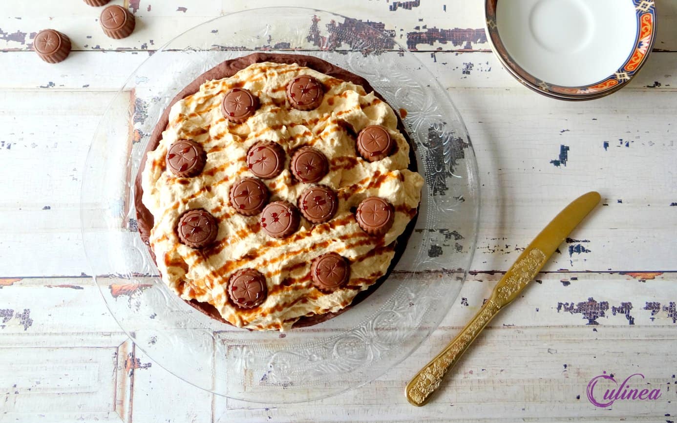 Chocolade pindakaas Reese taart