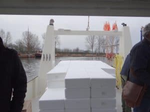 Het uitzetten van glasaaltjes in Wolderwijd