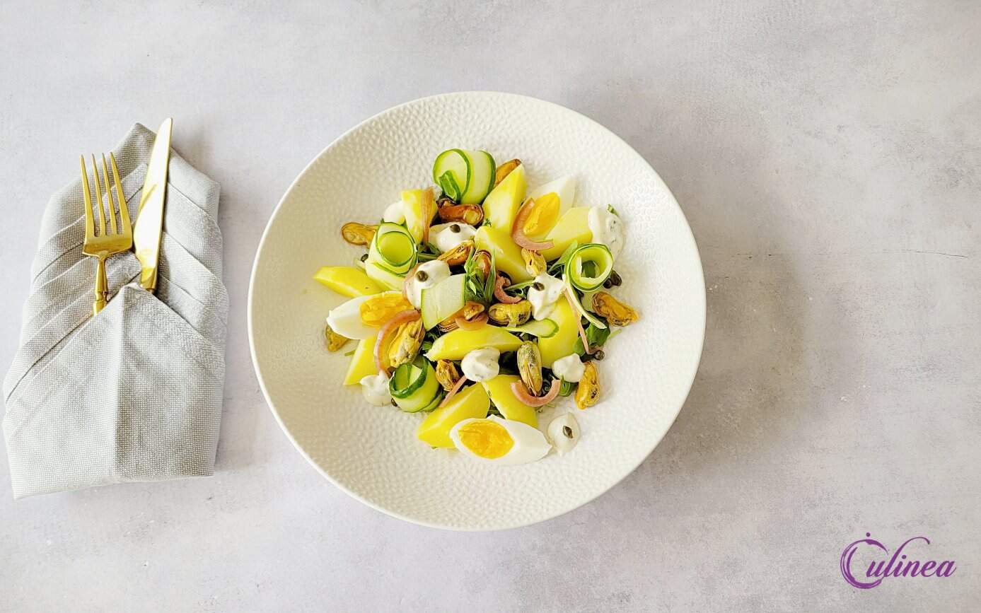 Mossel aardappelsalade met dragon