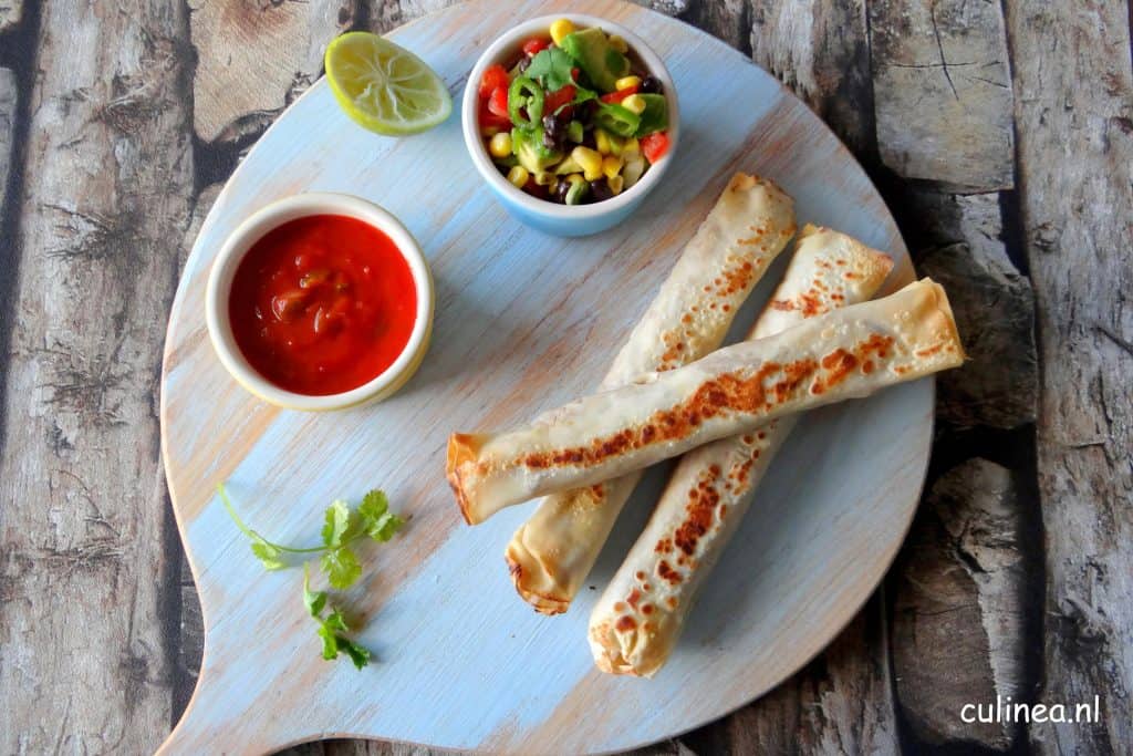 Filorolletjes gevuld met pulled pork