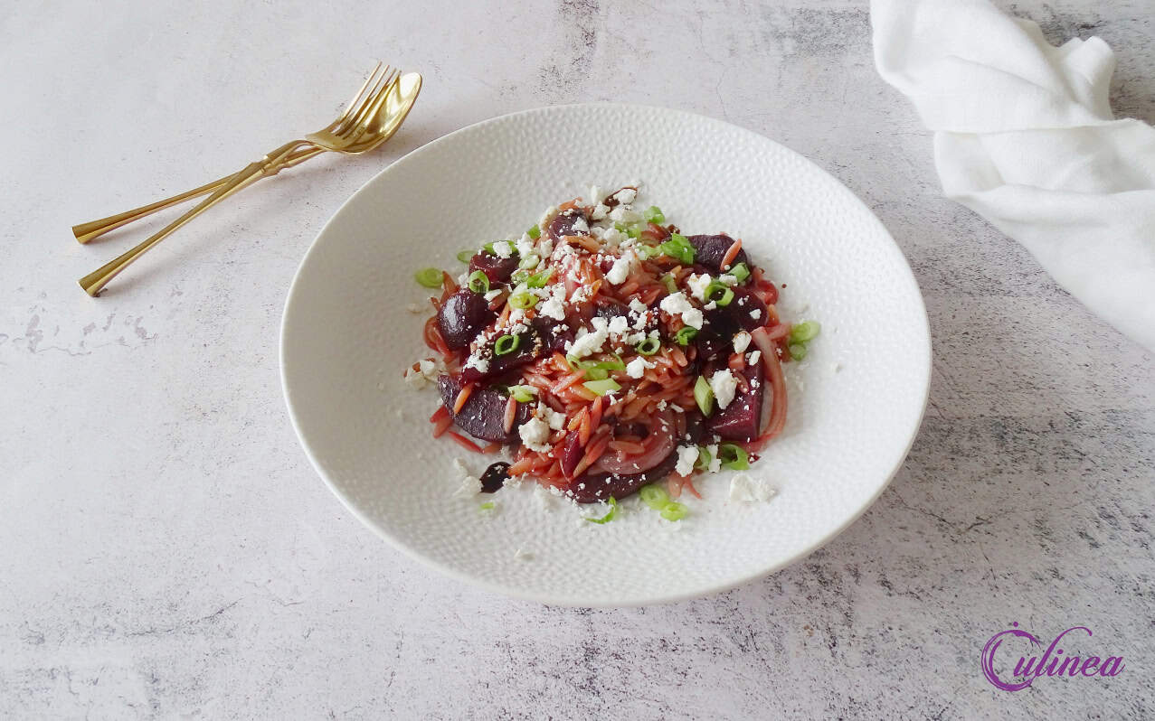 Rode bieten orzotto met balsamico