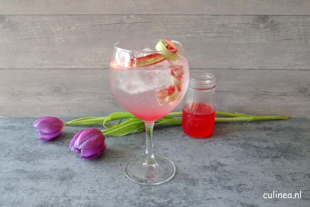 Gin Tonic met rabarbersiroop