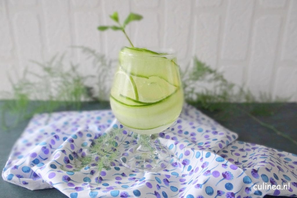 Kokos mojito mocktail met komkommer