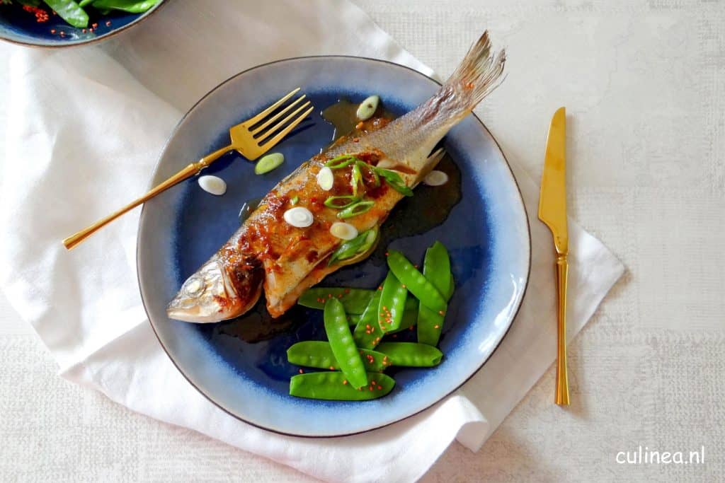 Oosterse zeebaars uit de oven
