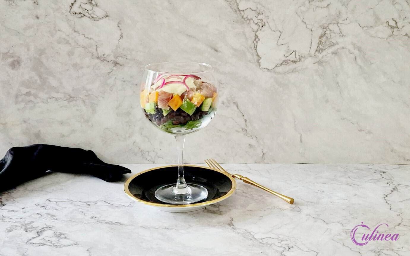 Haringsalade met kerriesaus