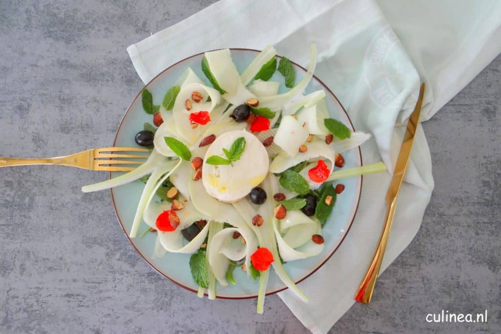 Cumelo en venkelsalade met burrata