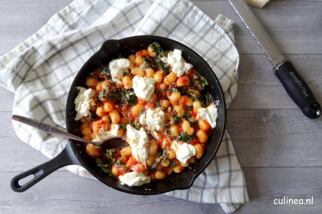 Gnocchi met spinazie en tomaat uit de oven