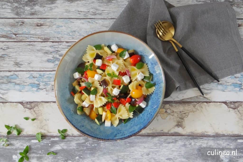 Pasta salade met ratatouille
