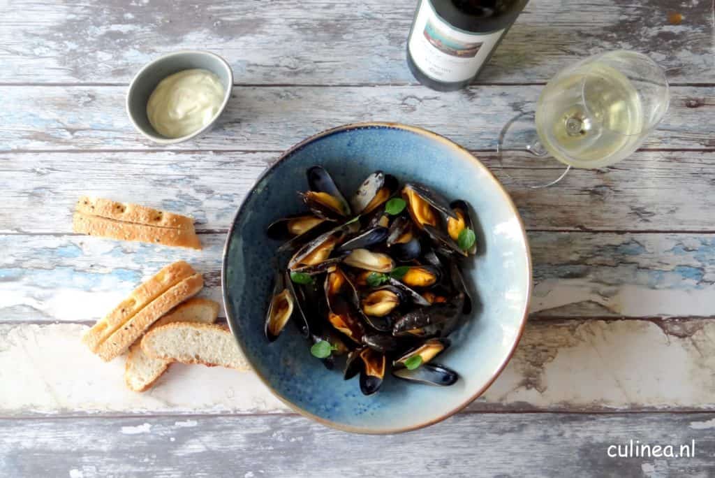 Mosselen met Italiaanse witte wijn