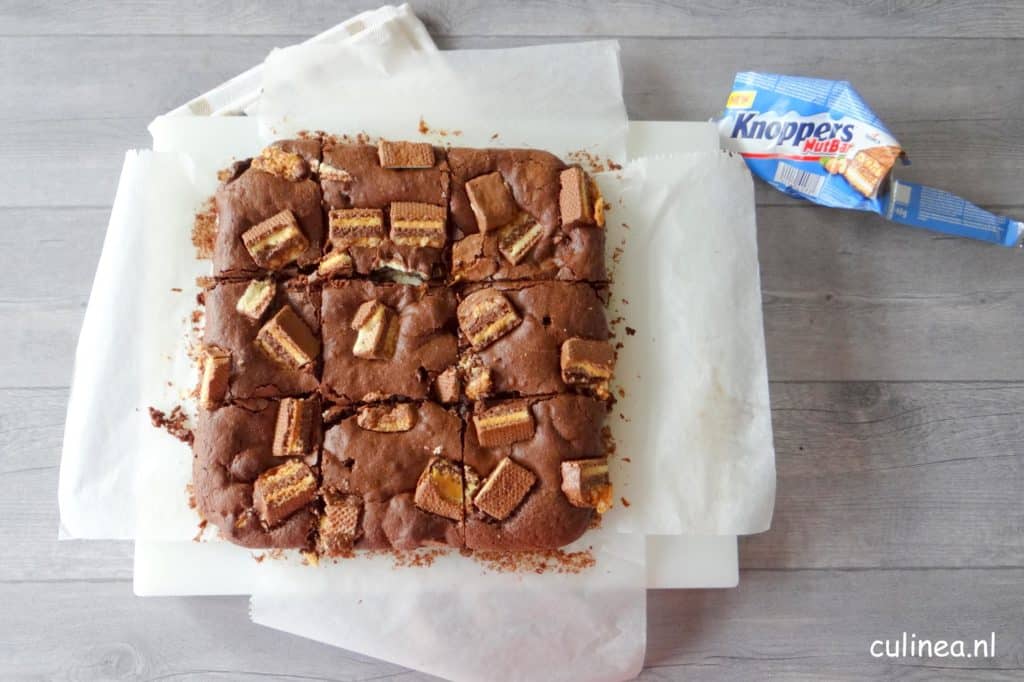 Brownies met Knoppers nutbar