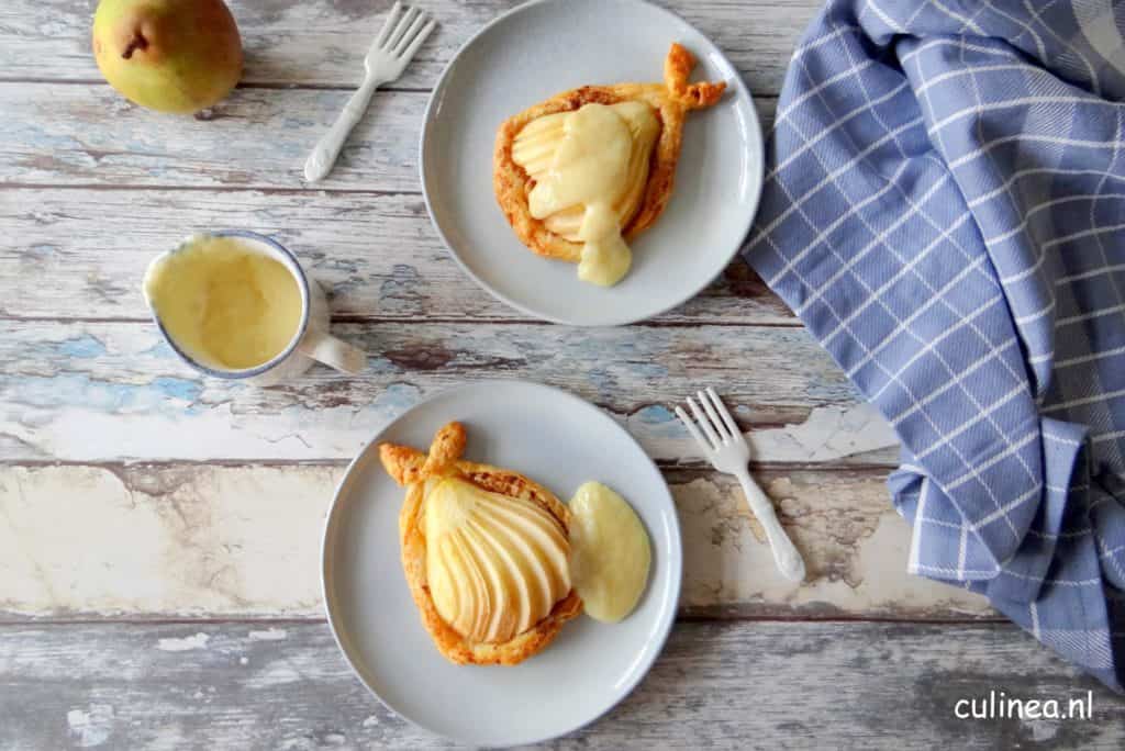 Perentaartjes met amandelspijs en speculaaskruiden