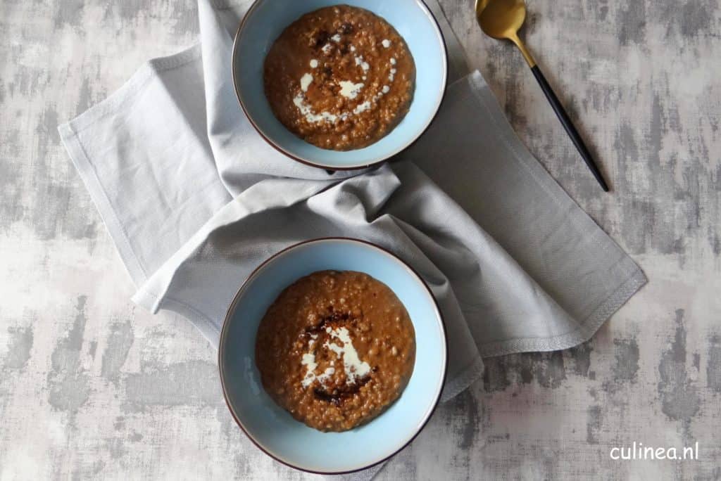 Rijstepap met koffie en vanille