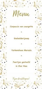 Vier Kerstmenu ideeën