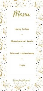 Vier Kerstmenu ideeën
