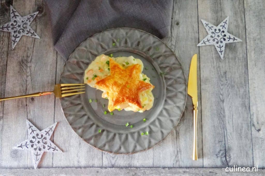 Visragout met zalm en kabeljauw