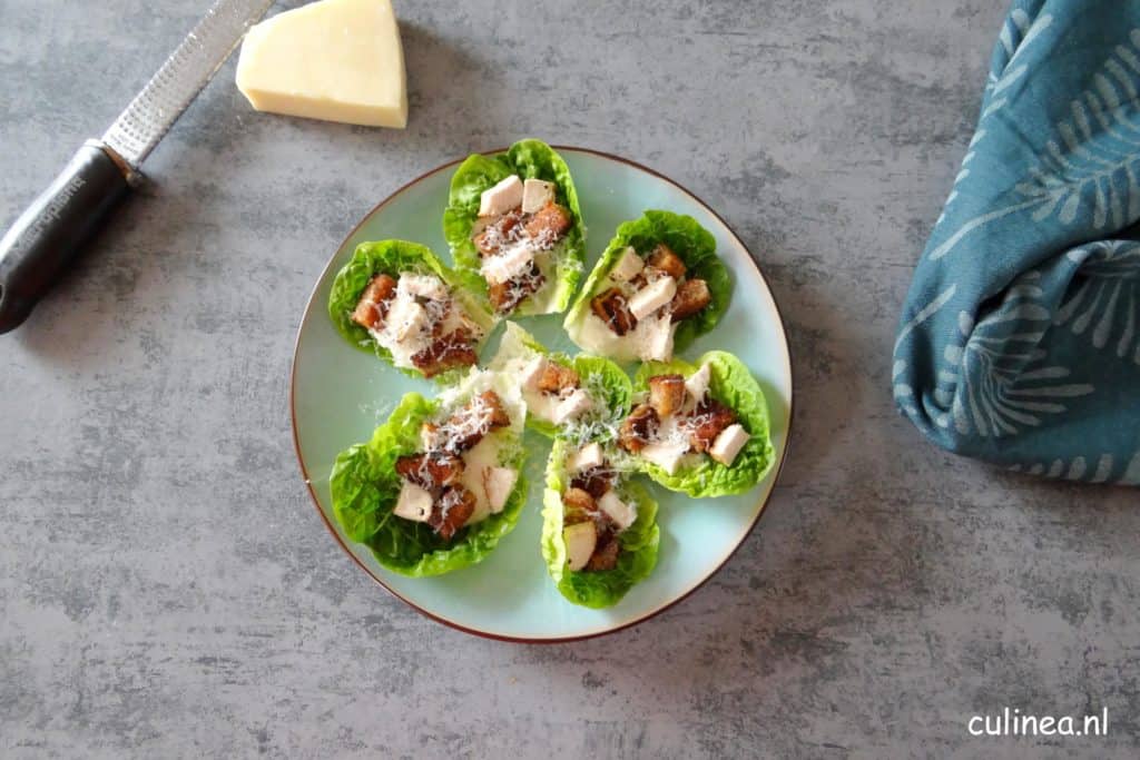 Caesar slaschuitjes met kip