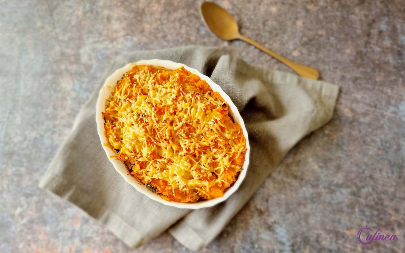 Italiaanse ovenschotel met zoete aardappelpuree
