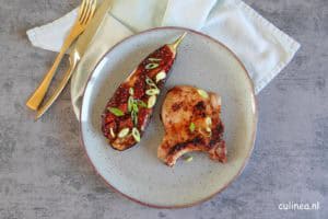 Aubergines uit de oven met miso