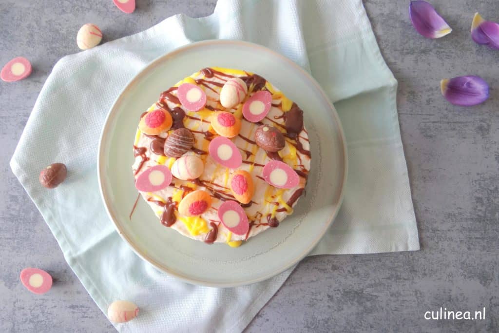 Frisse citroen cheesecake met Paaseitjes
