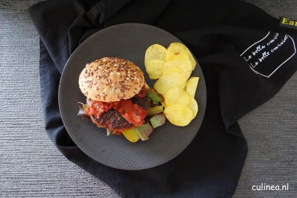 Hamburgers met een koffierub