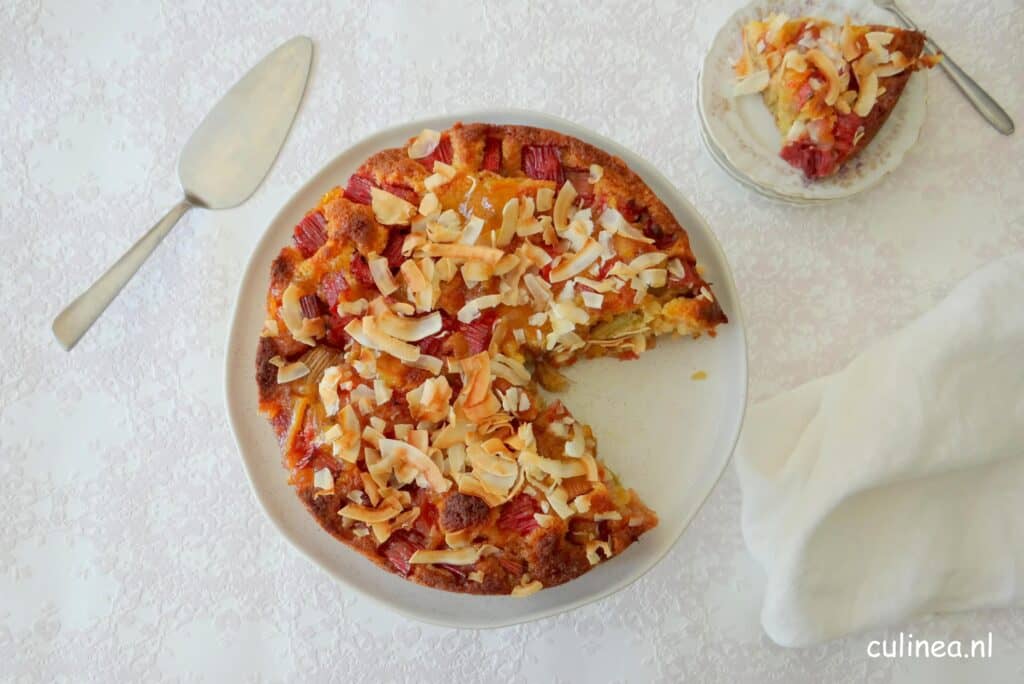 Rabarber kokos amandelcake