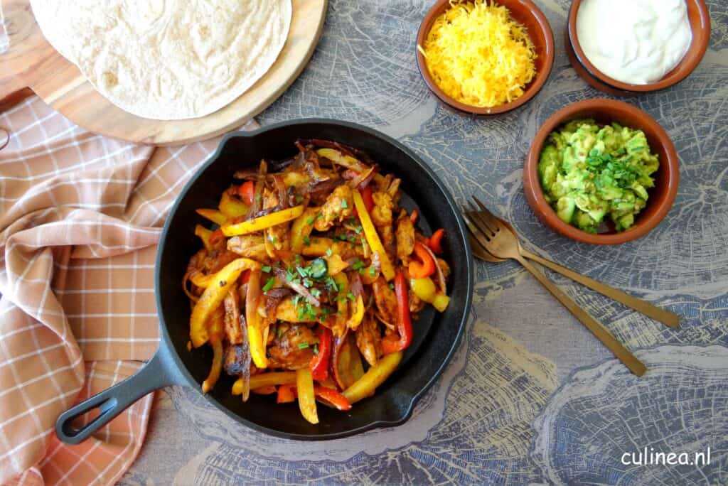 Fajita’s met kip en paprika