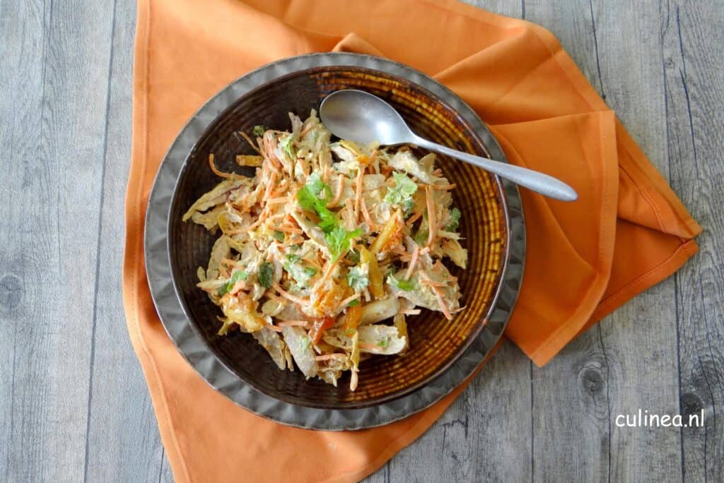 Kipsalade met ras-el-hanout