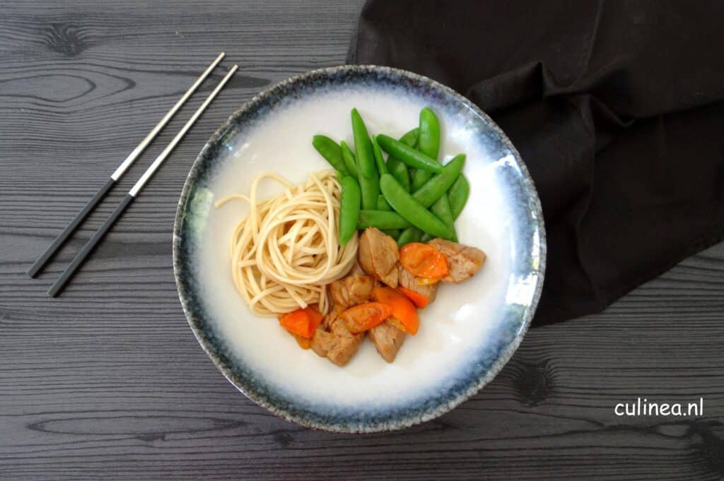Aziatische varkenshaas met kumquats