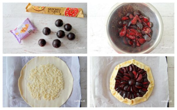 Galette van rode pruimen