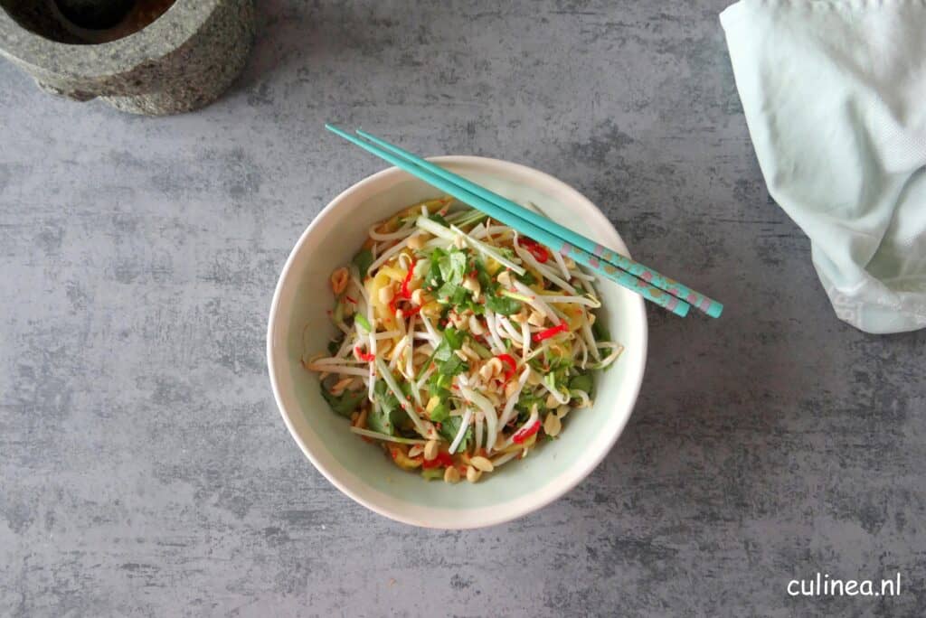 Thaise groene mango salade