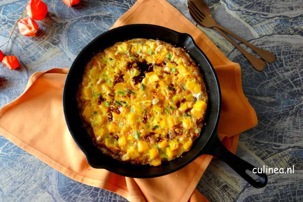 Aziatische pompoen omelet