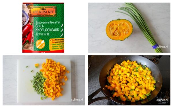 Aziatische pompoen omelet