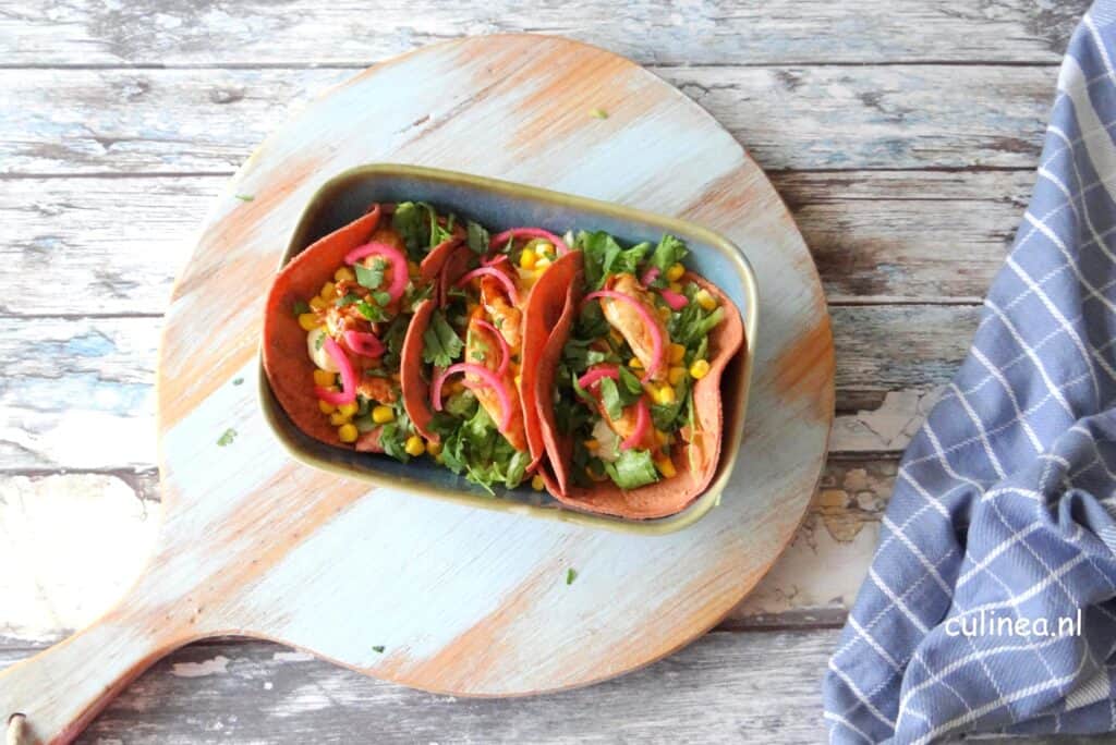 Taco’s met barbecue kip