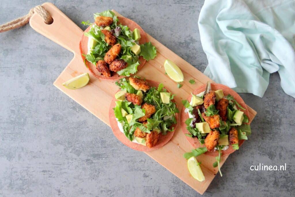 Taco’s met krokante mosselen