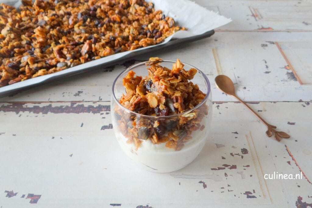 Beurre noisette pecannoten granola