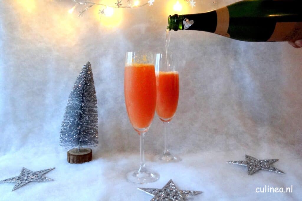 Bruisende cranberry en bloedsinaasappelcocktail